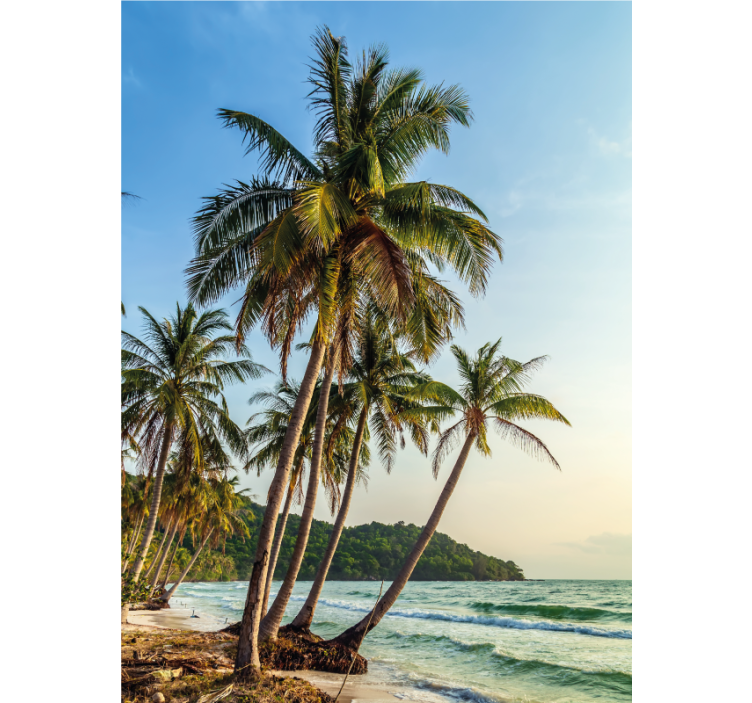 Palmy na pláži Roleta do koupelny - TenStickers