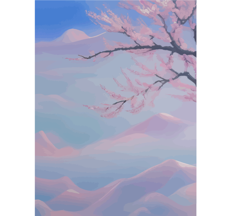 Zen třešeň květy větev Roleta do koupelny - TenStickers