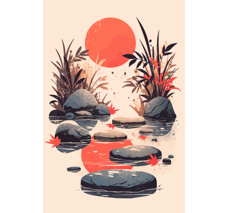 Inspirace japonským stylem Roleta do koupelny - TenStickers