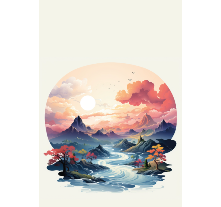 Barevný zen vzor Roleta do koupelny - TenStickers