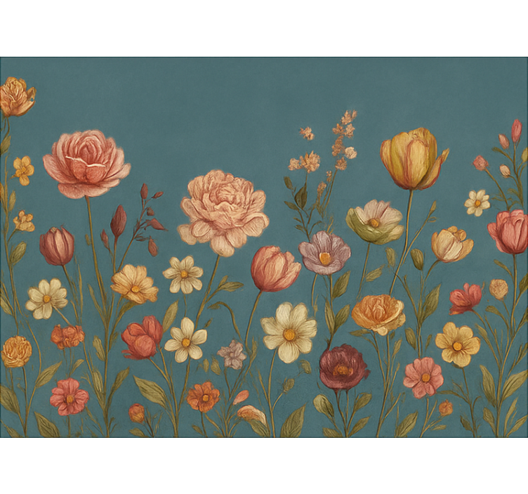 Zemitá květinová louka Roleta hlavní místnost - TenStickers