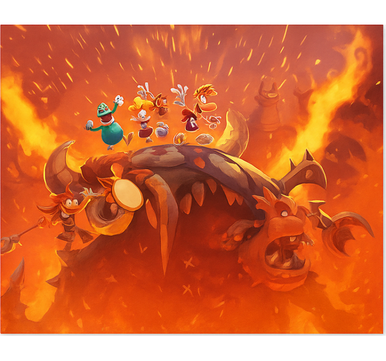 Ohnivé vítězství nad monstrem Roleta Geek - TenStickers