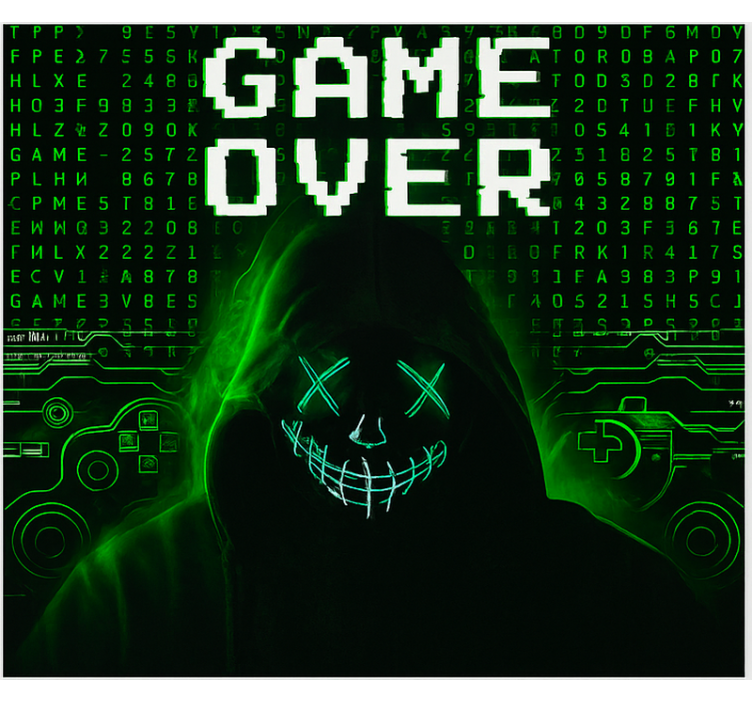 Maskovaný hacknutý game over Roleta Geek - TenStickers