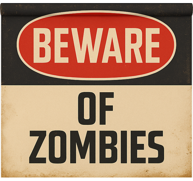 Pozor na zombie Roleta Geek - TenStickers
