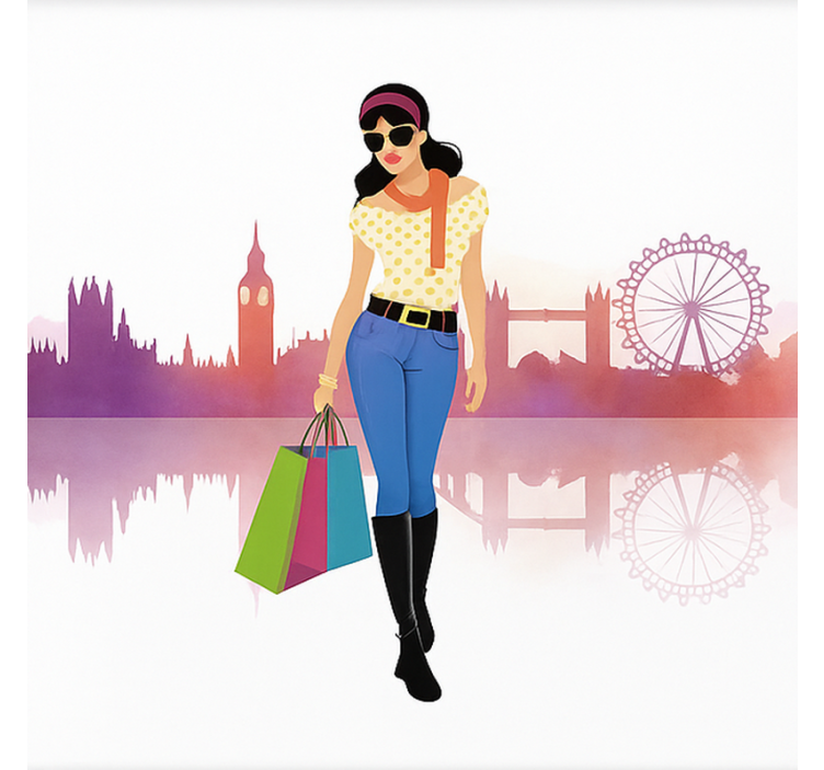 Londýnská dívka z města Roleta pro teenagery - TenStickers