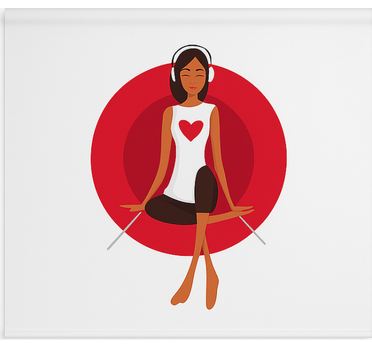 Dívka poslouchá hudbu Roleta pro teenagery - TenStickers