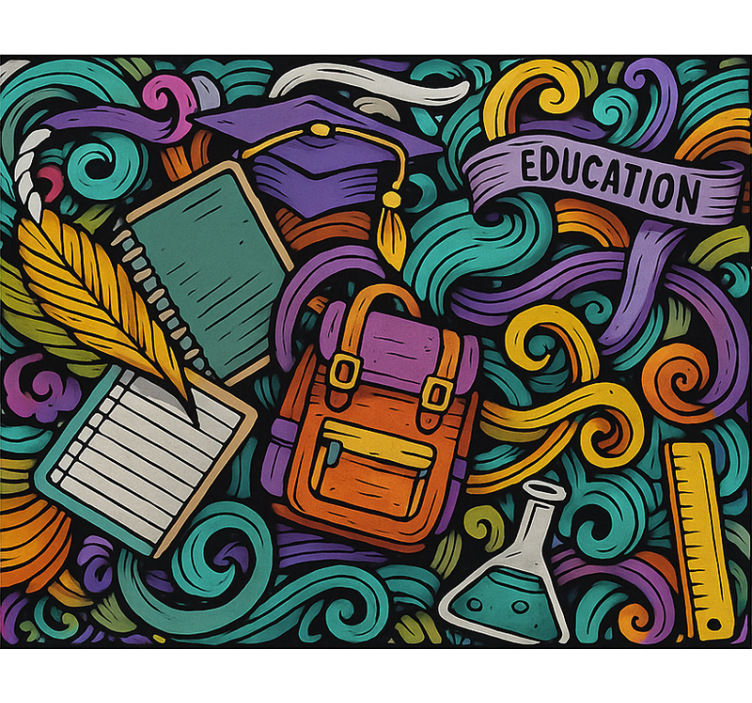 Barevné abstraktní objekty Roleta pro teenagery - TenStickers