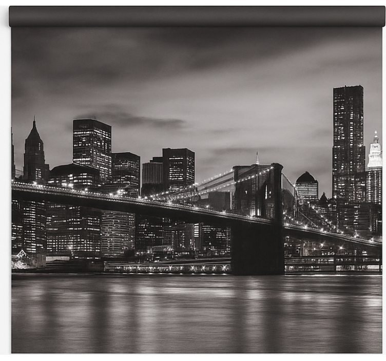 Roleta kancelář město v noci - TenStickers