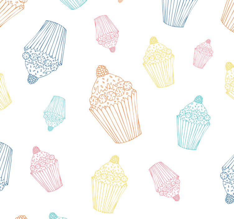 Roleta kuchyně náčrty cupcakes - TenStickers