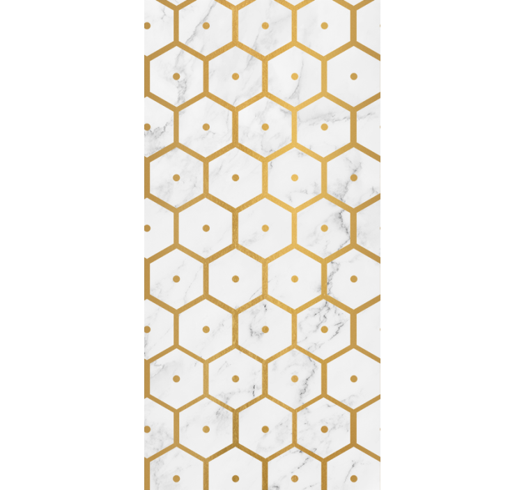 Roleta kuchyně v hexagonálním zlatém mramoru - TenStickers
