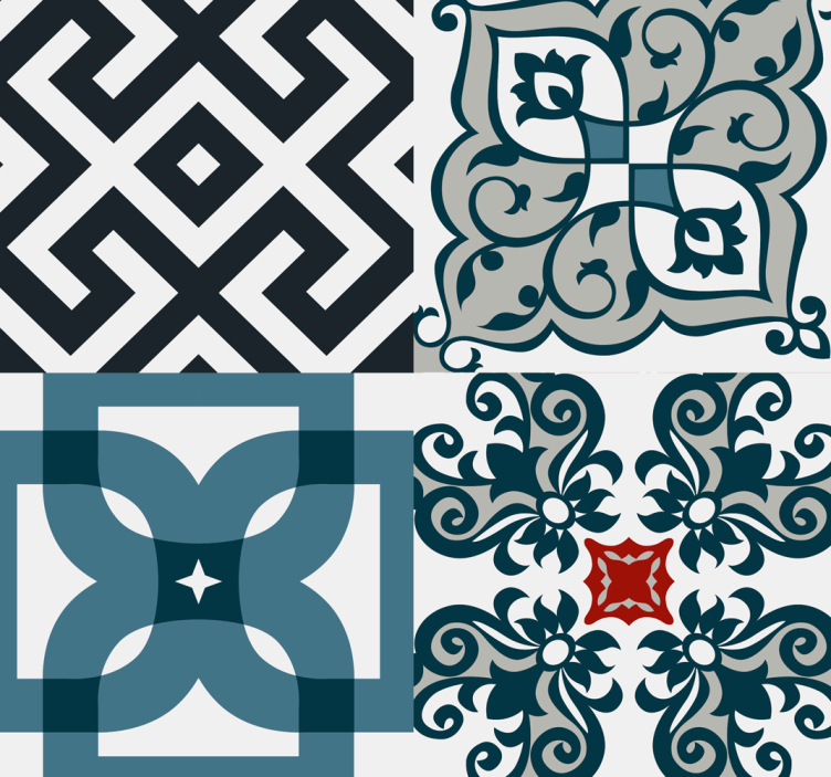 Roleta kuchyně s portugalskými vintage dlaždicemi - TenStickers