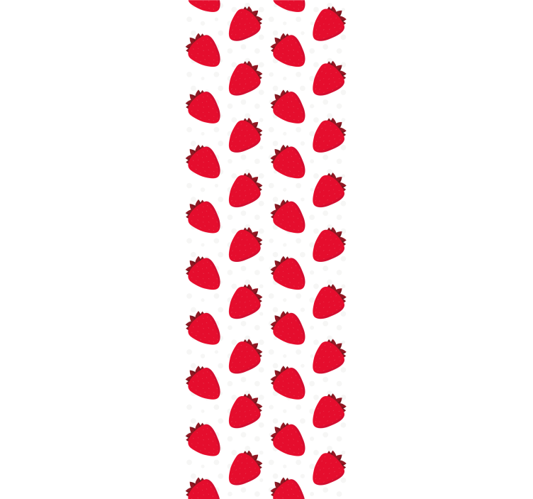 Roleta do jídelny s červeným jahodovým vzorem - TenStickers