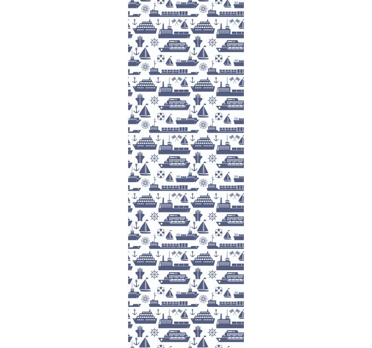 Roleta děti s modrým vzorem loděk - TenStickers