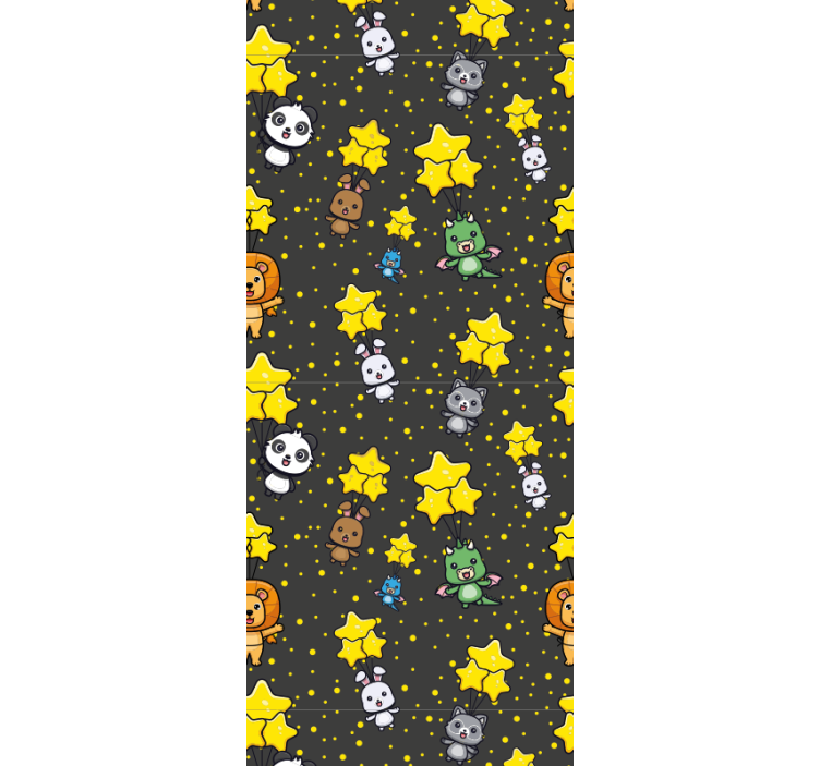 Roleta děti roztomilá zvířátka na balóncích - TenStickers