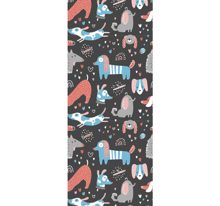 Roleta děti s roztomilými ilustracemi psů - TenStickers