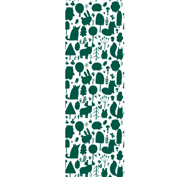 Roleta děti silueta divokých zvířat lesa - TenStickers