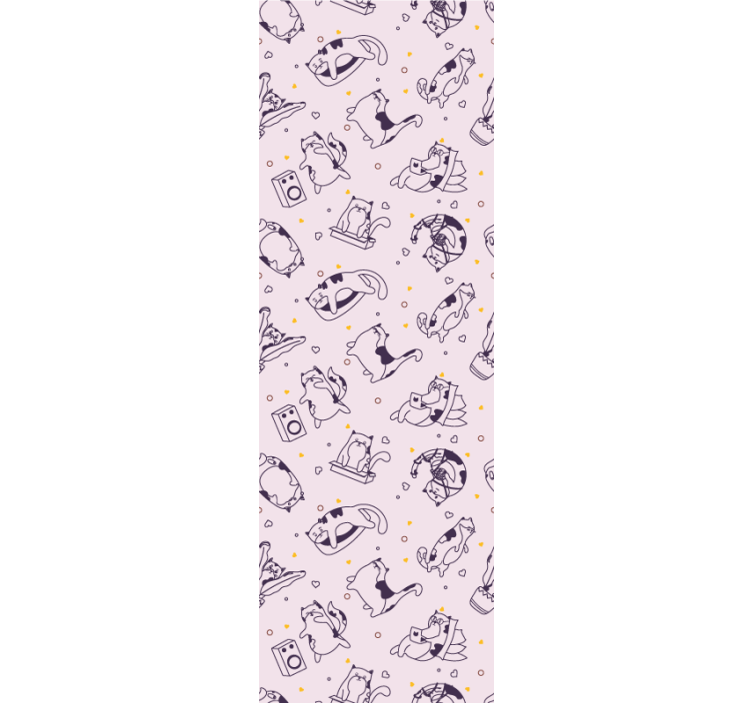 Roleta děti s motivem kočičí hudební skupiny - TenStickers