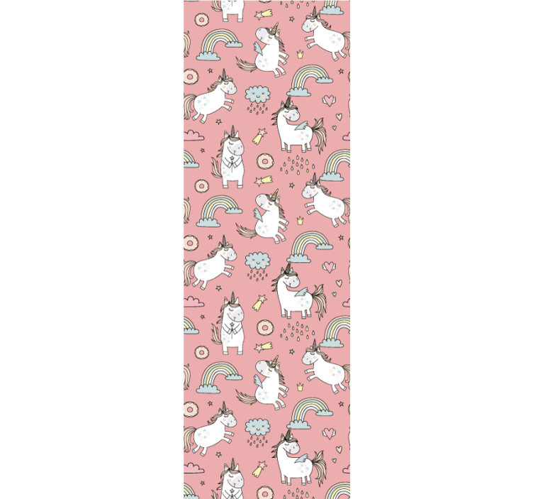 Roleta děti růžoví jednorožci a duhy - TenStickers