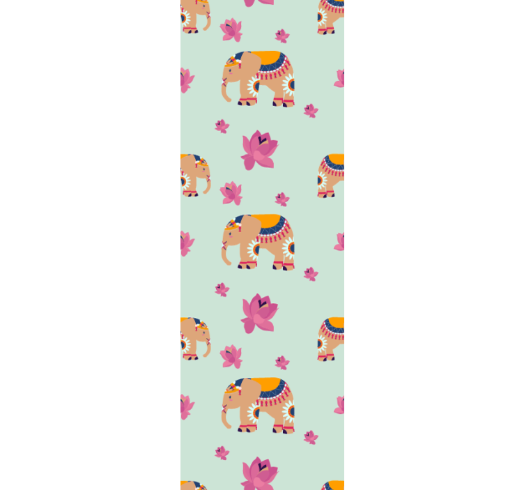 Roleta děti sloni v broskvovém odstínu - TenStickers