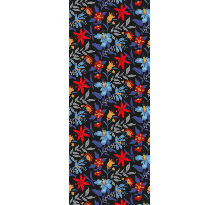 Roleta kancelář květinový vzor 'tricot' Černá - TenStickers