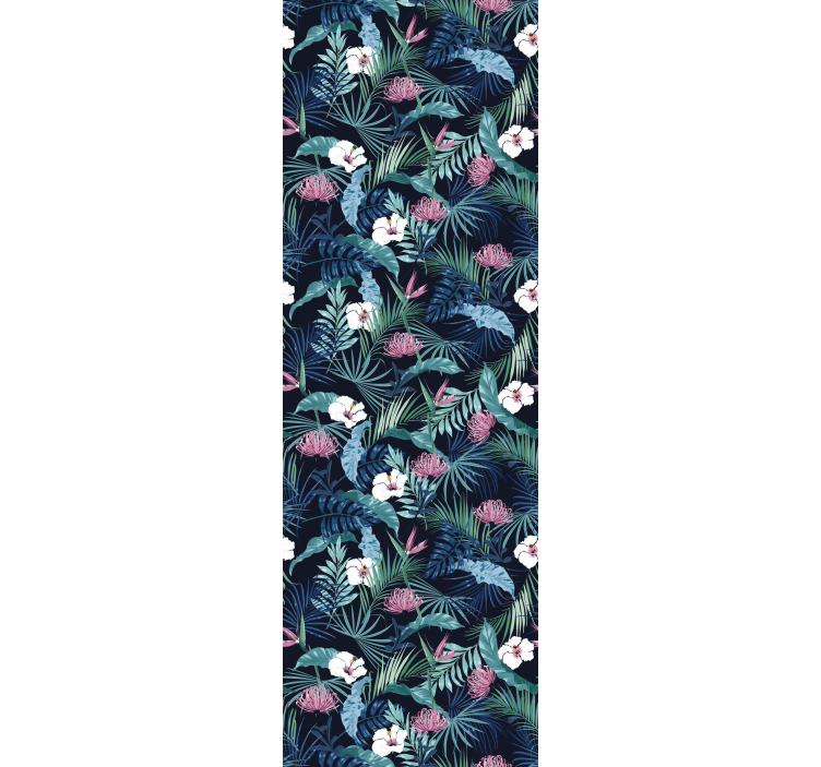 Roleta kancelář exotické rostliny na listech - TenStickers