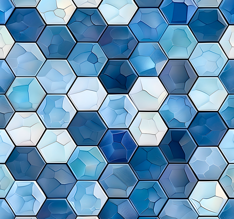 Roleta kancelář s efektem modrých dlaždic - TenStickers