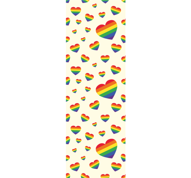 Roleta pro teenagery s duhovými srdíčky - TenStickers