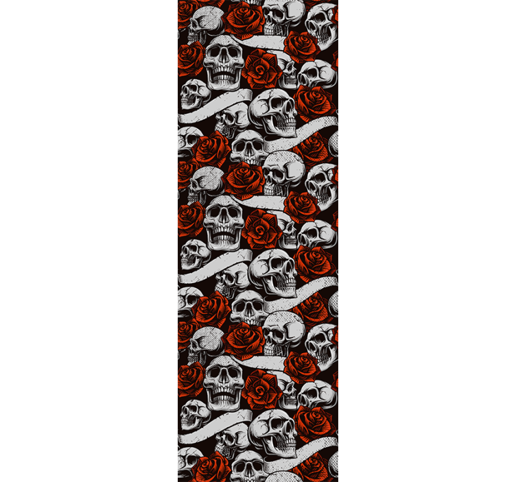 Roleta pro teenagery lebky a růže - TenStickers