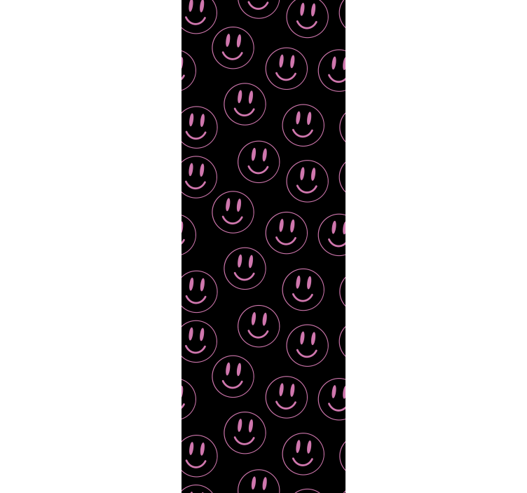 Roleta pro teenagery s bílými a fialovými úsměvy - TenStickers