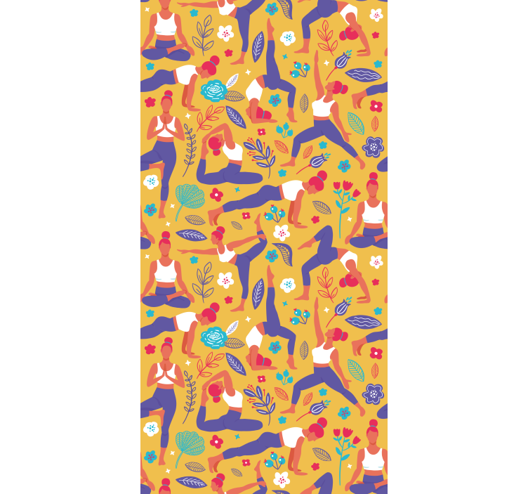 Moderní roleta s ručně kreslenými jogovými motivy - TenStickers