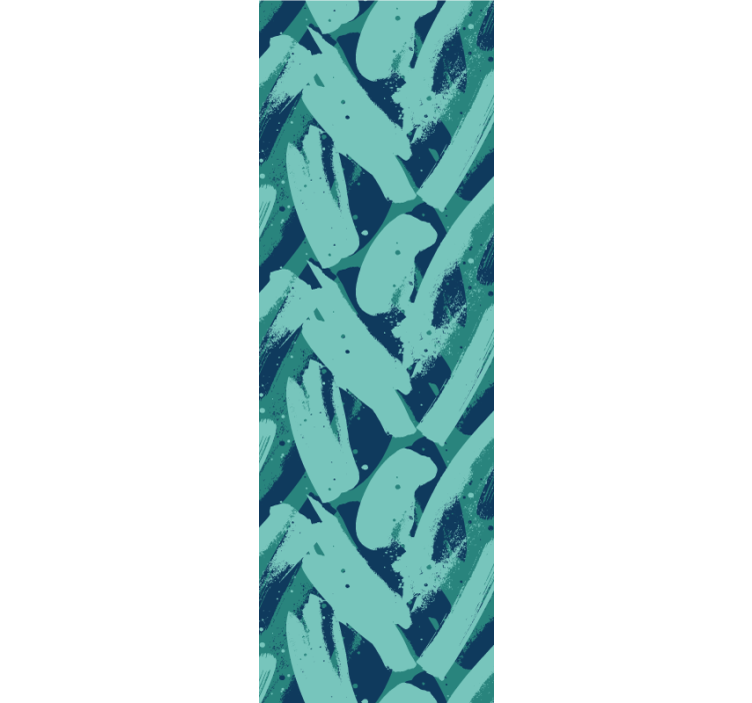 Moderní roleta s barevnými tahy v zelené a modré - TenStickers