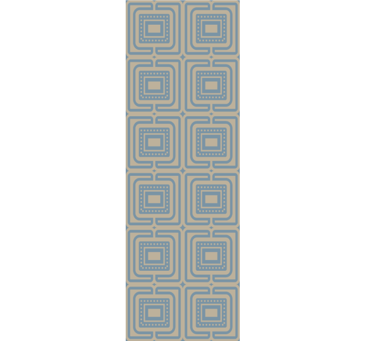 Moderní roleta s texturou bronzových a tmavě modrých čtverců - TenStickers