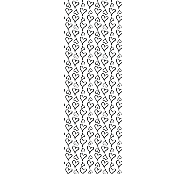 Moderní roleta s černými ilustrovanými srdci - TenStickers
