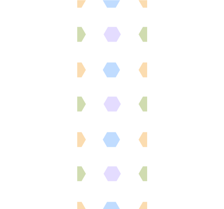 Moderní roleta s multicolor hexagony na světlém pozadí - TenStickers