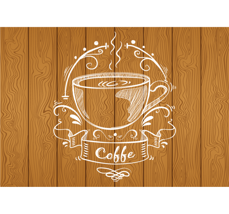Roleta kuchyně dřevěné panely coffee - TenStickers