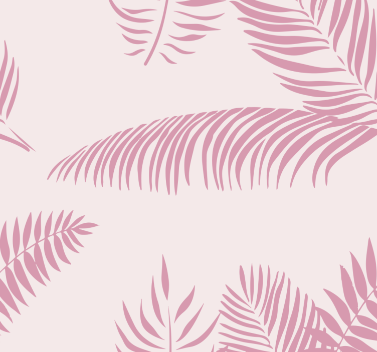 Růžová roleta s velkými palmami - TenStickers