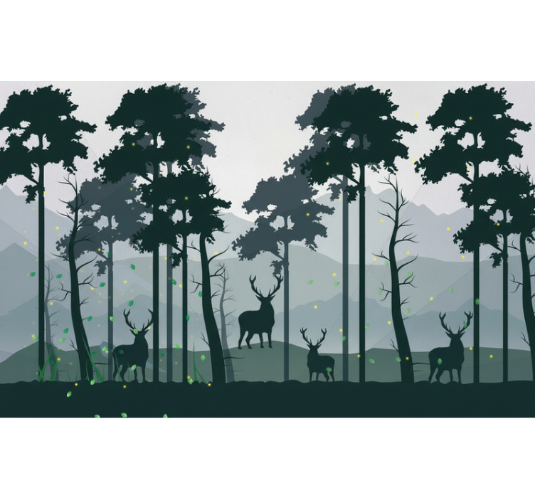 Roleta kuchyně silueta lesní skandi - TenStickers