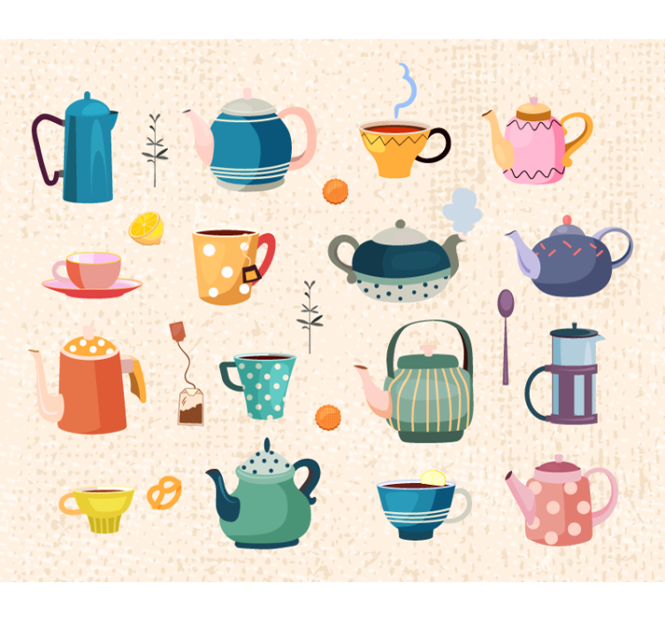 Roleta kuchyně vintage čaj - TenStickers
