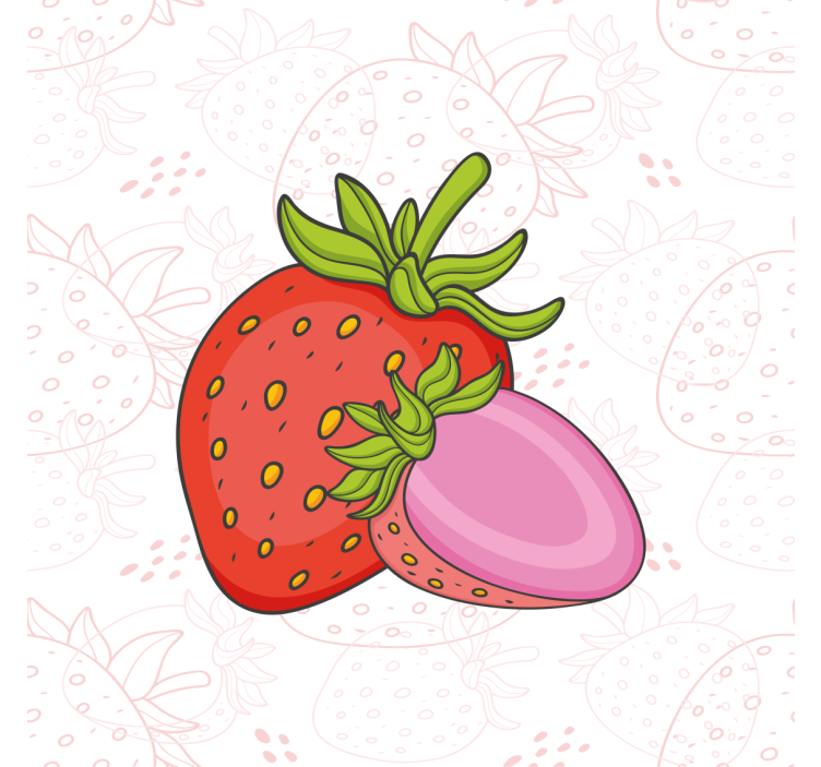 Roleta kuchyně bezšvové červené a růžové jahody - TenStickers