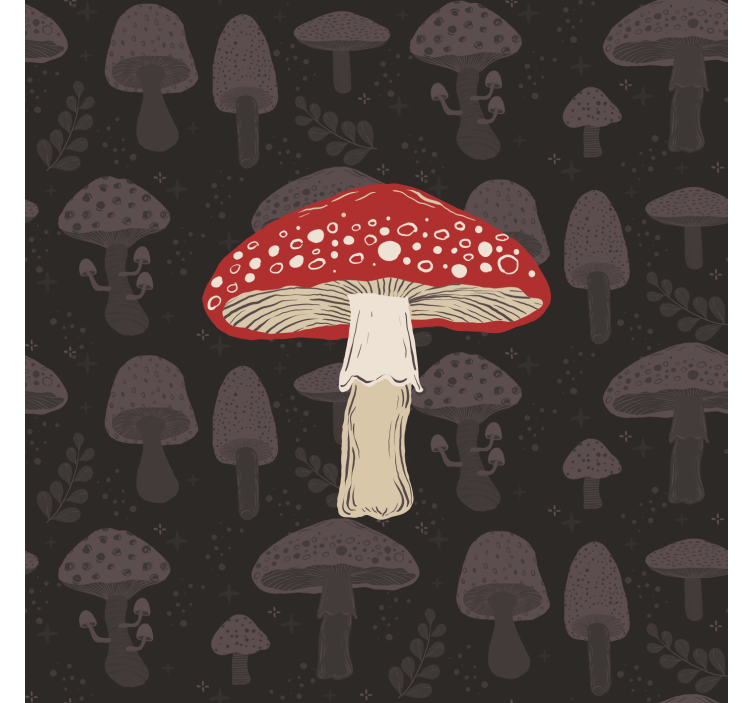 Roleta kuchyně s ručně kresleným houbovým designem - TenStickers