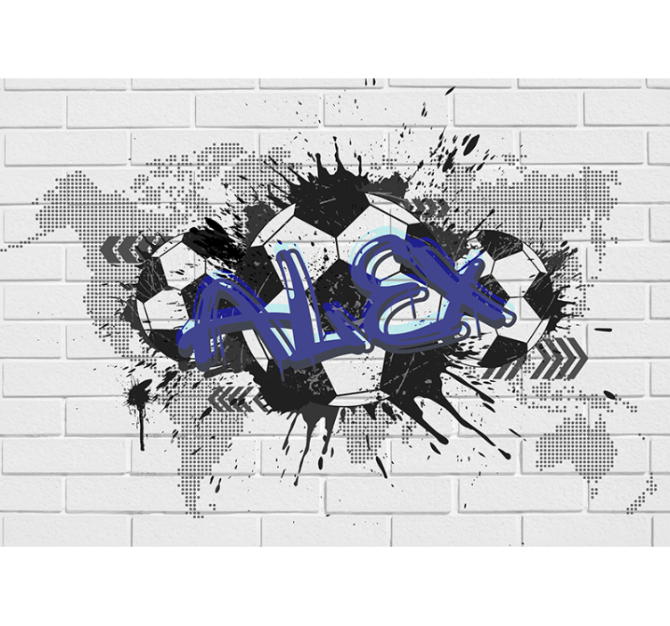 Bílá roleta fotbalové graffiti - TenStickers