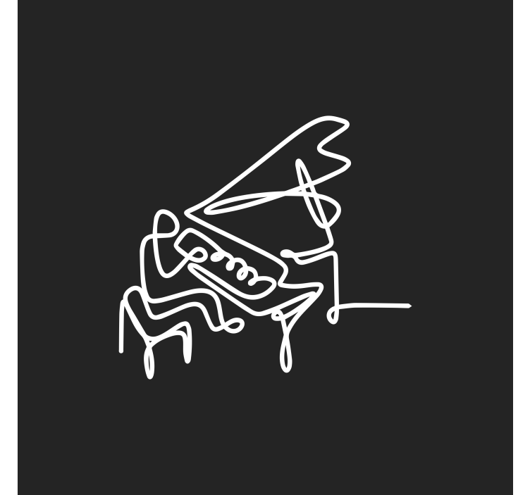 Roleta do obývacího pokoje s roztomilým pianistem - TenStickers