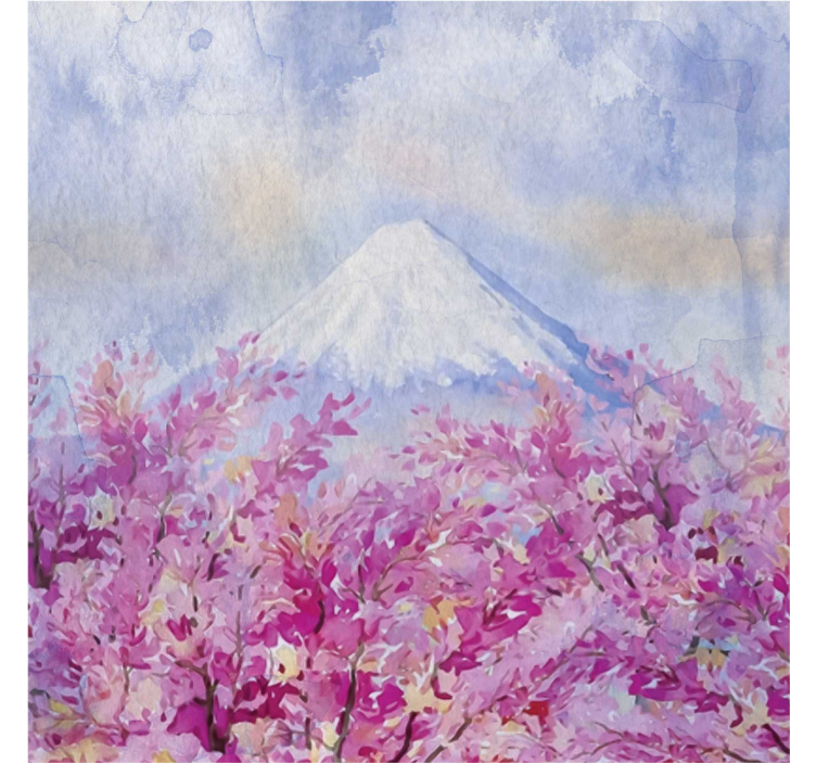 Roleta do obývacího pokoje krajina třešňových květů - TenStickers