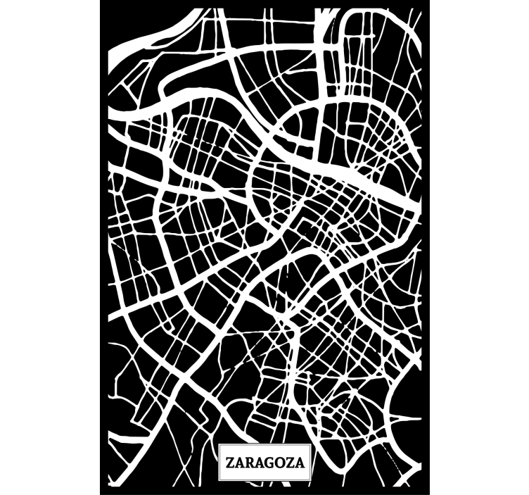 Roleta do obývacího pokoje s topografickou mapou zaragoza - TenStickers