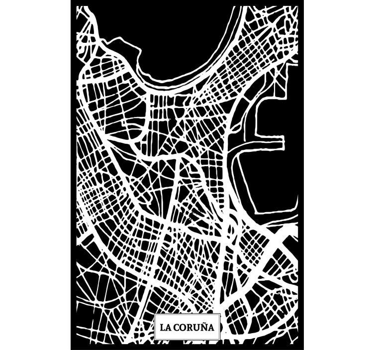 Roleta do obývacího pokoje mapa topografická coruña - TenStickers