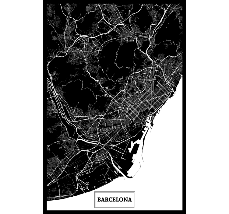 Roleta do obývacího pokoje barcelona v mapě - TenStickers