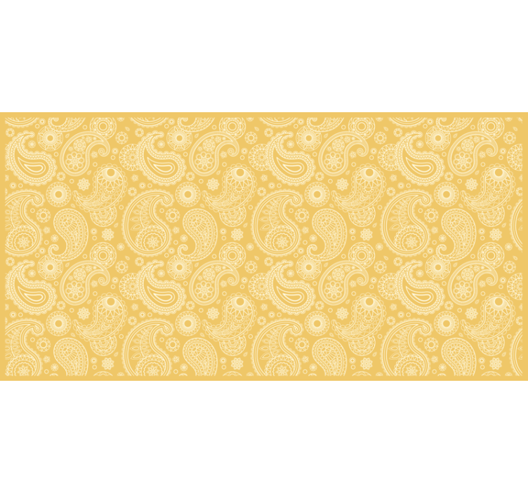 Žlutá roleta s arabským paisley vzorem - TenStickers