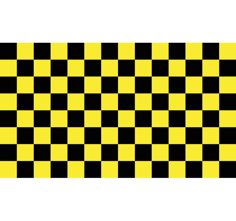 Žlutá roleta šachovnice v černé a žluté - TenStickers