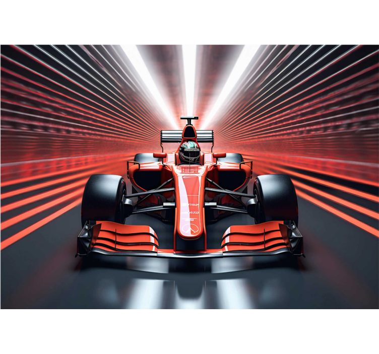 Červená roleta závodní formule 1 - TenStickers