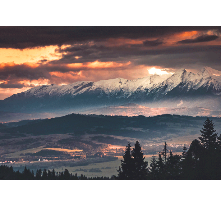 Roleta do obývacího pokoje zlaté tatry - TenStickers